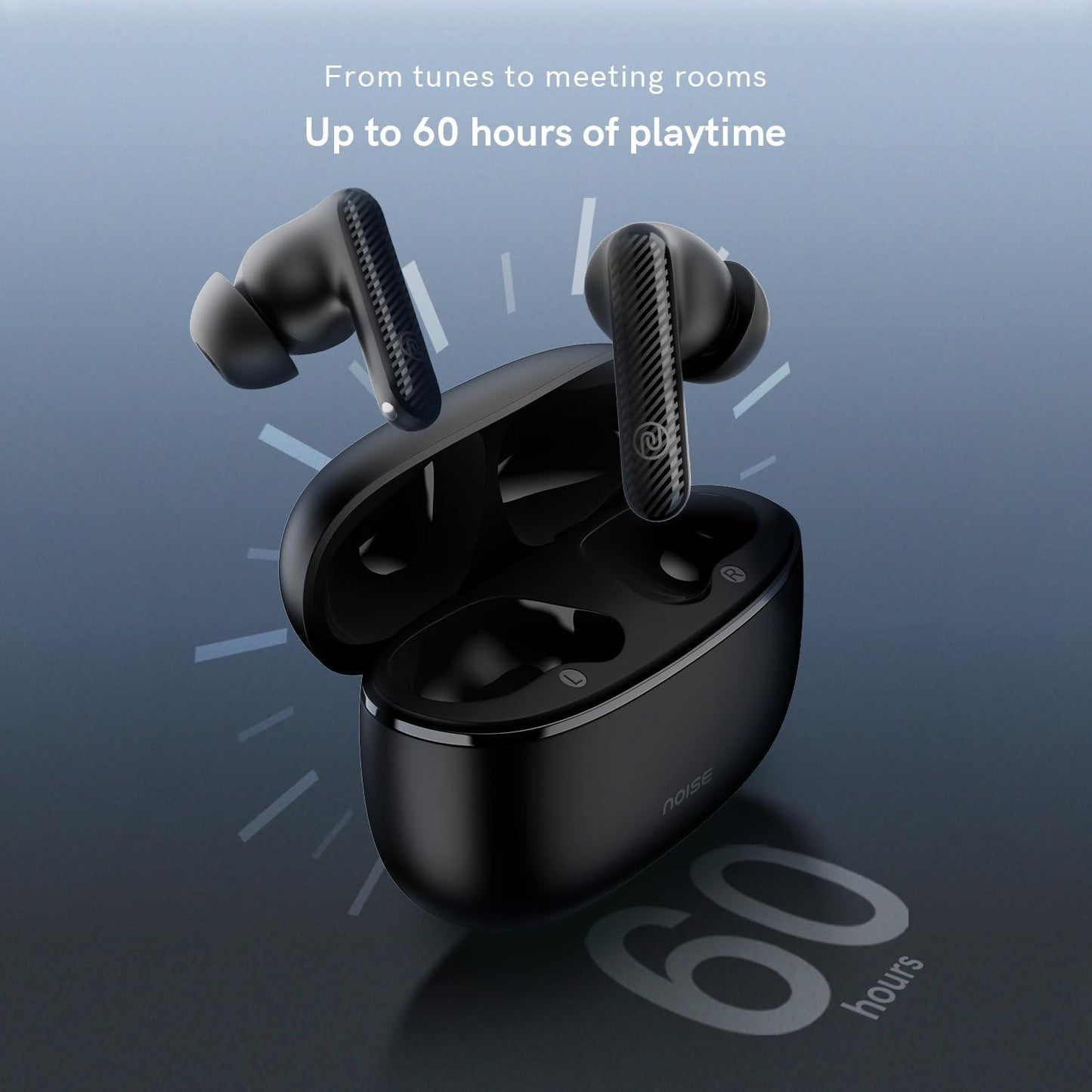 Noise Aura Buds in-Ear Truly Wireless Earbuds with 60H of Playtime, Quad Mic with ENC, Dual Device Pairing, Instacharge(10 min=150 min),12mm Polymer Composite Driver,BT v5.3(Aura White) - Nalanda Enterprises