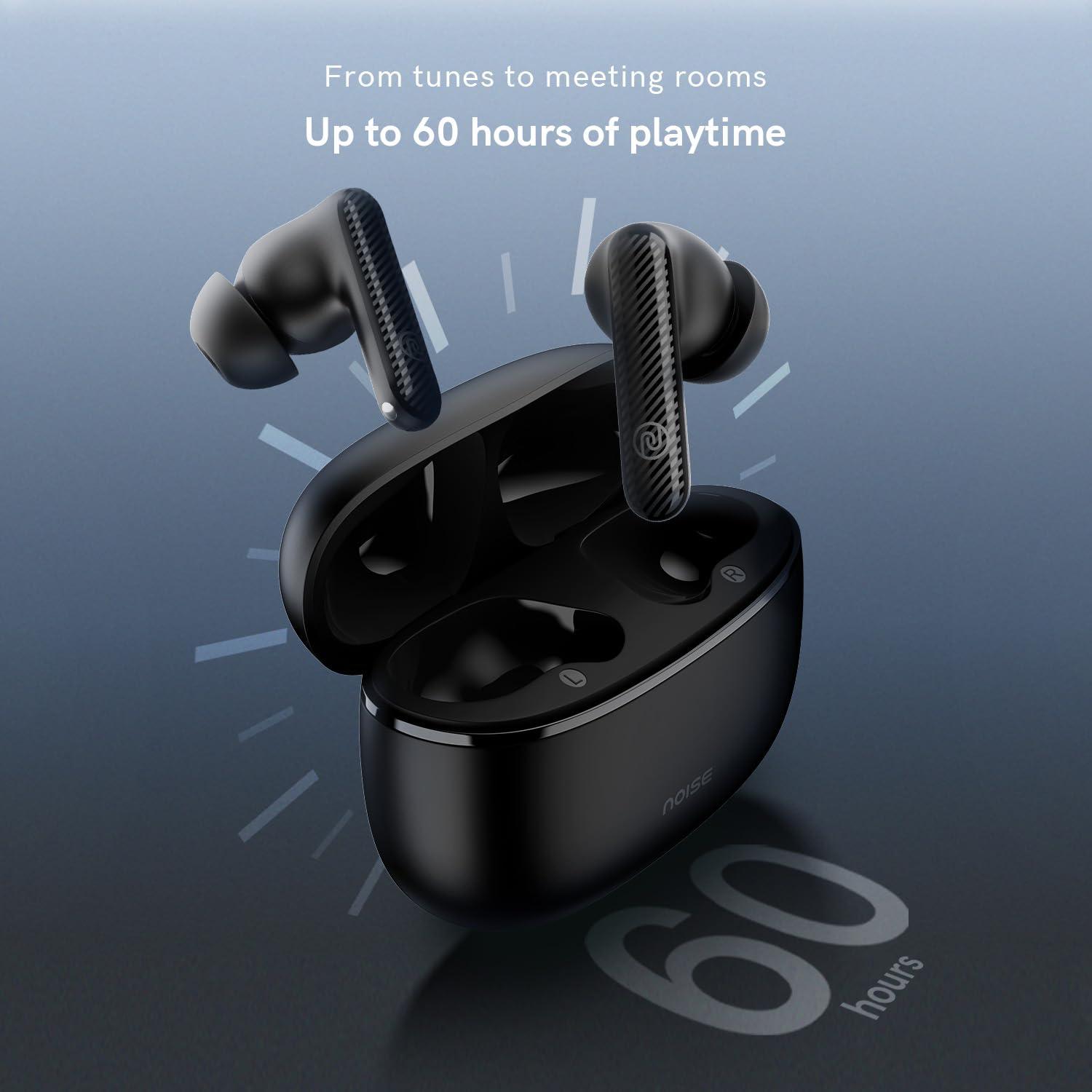 Noise Aura Buds in-Ear Truly Wireless Earbuds with 60H of Playtime, Quad Mic with ENC, Dual Device Pairing, Instacharge(10 min=150 min),12mm Polymer Composite Driver,BT v5.3(Aura White) - Nalanda Enterprises