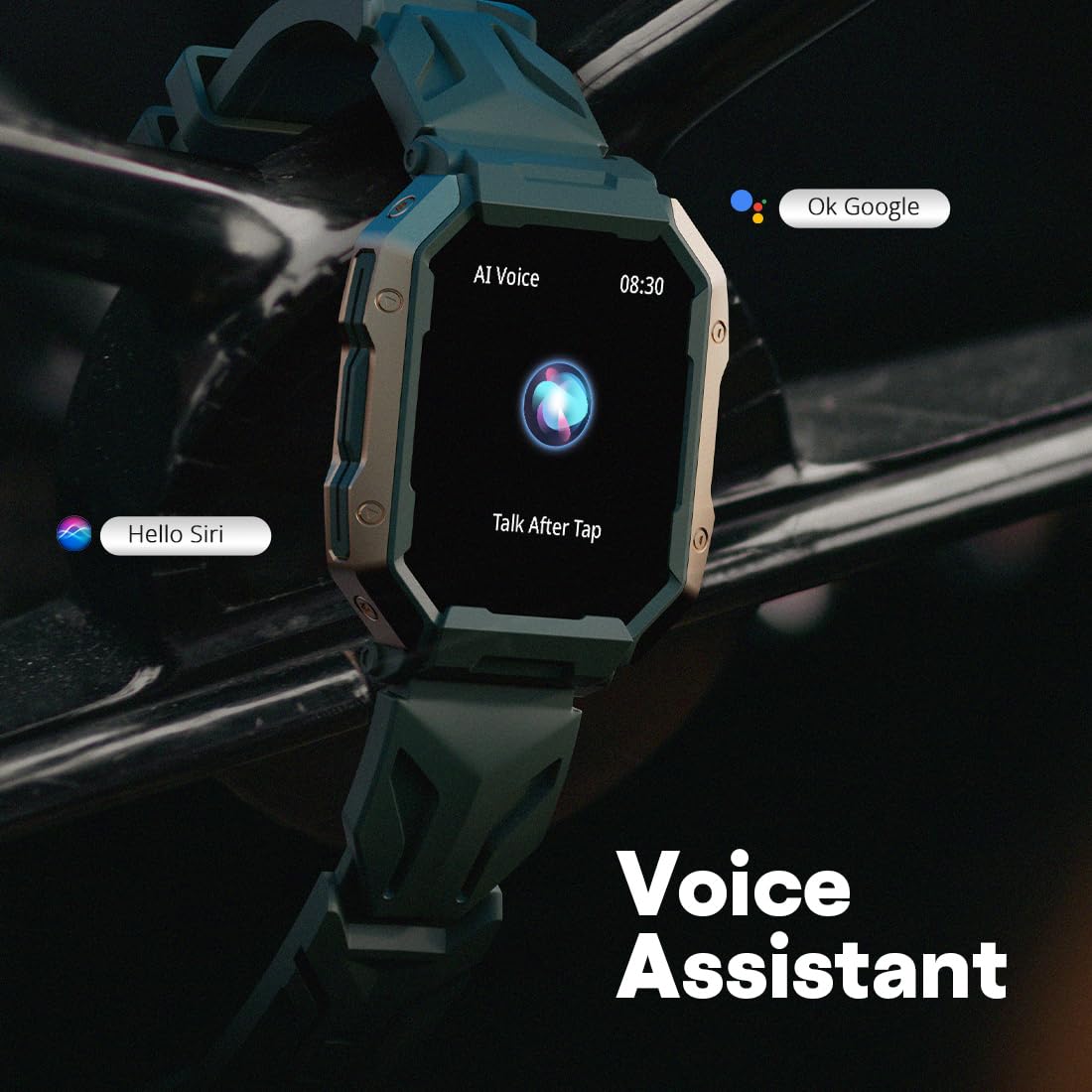 Fire-Boltt Strike Smart Watch 1.95” AMOLED Display, 800 NITS Brightness, 123 Sports Modes, Bluetooth Calling, Always On Mechanism