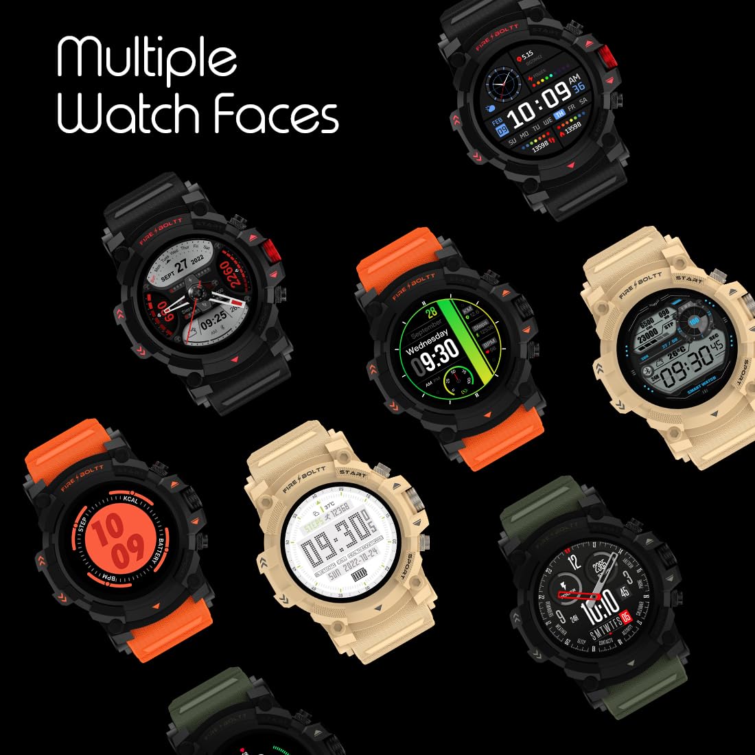 Fire-Boltt Expedition Smartwatch 1.39" Full Touch GPS Tracking Smart Watch Bluetooth Calling, 100+ Sports Modes, 360 * 360 Pixel High Resolution, Health Suite & Rugged Outdoor Built