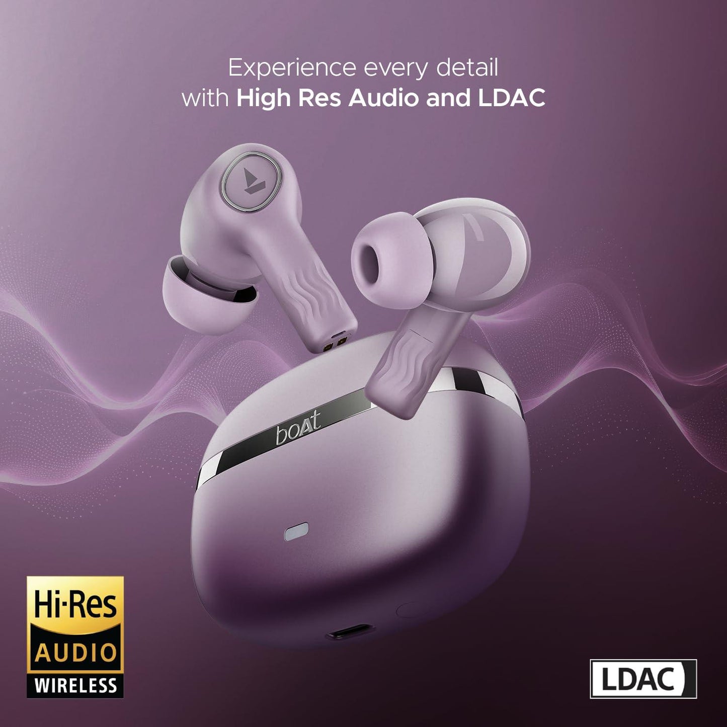 boAt Nirvana Ion ANC Pro Truly Wireless in Ear Ear Buds w/Hi-Res Audio w/LDAC, Upto 32 dB ANC, 120 Hrs Playback, Crystal Bionic Sound Powered by HiFi, ENx Tech, Hearables App(Blazing Comet) - Nalanda Enterprises