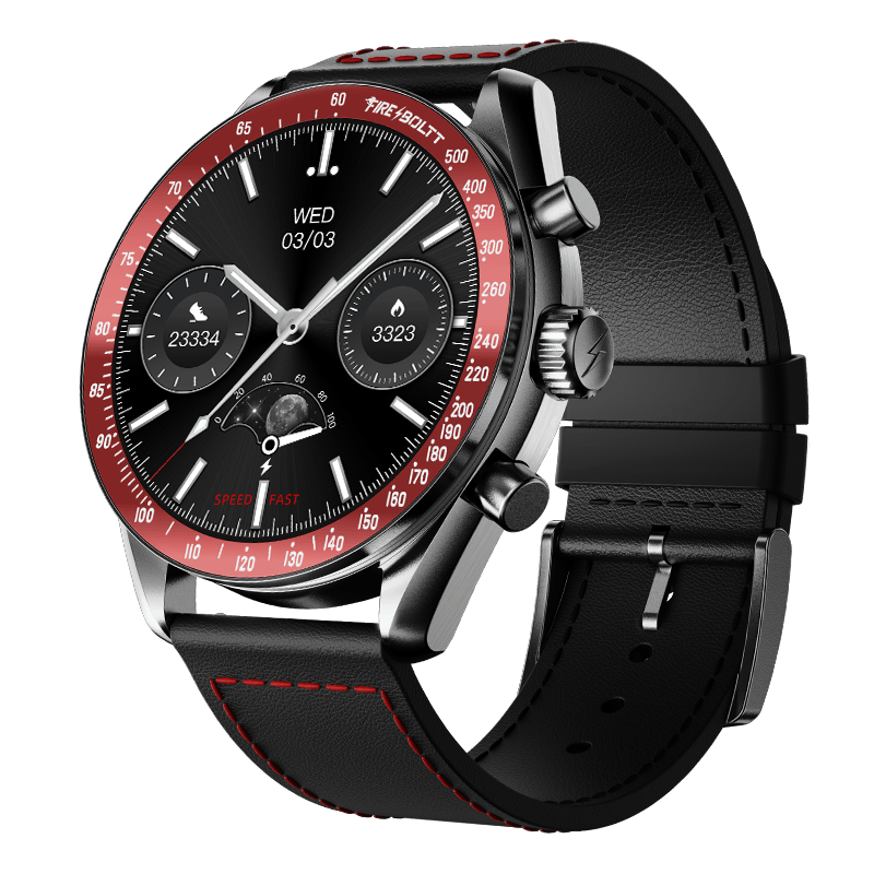 Fire-Boltt Diamond Luxury Stainless Steel Smart Watch with 1.43” AMOLED Screen, 466 * 466 px Resolution, 750 NITS Brightness, Bluetooth Calling, 300 Sports Mode, IP67 Rating - Nalanda Enterprises