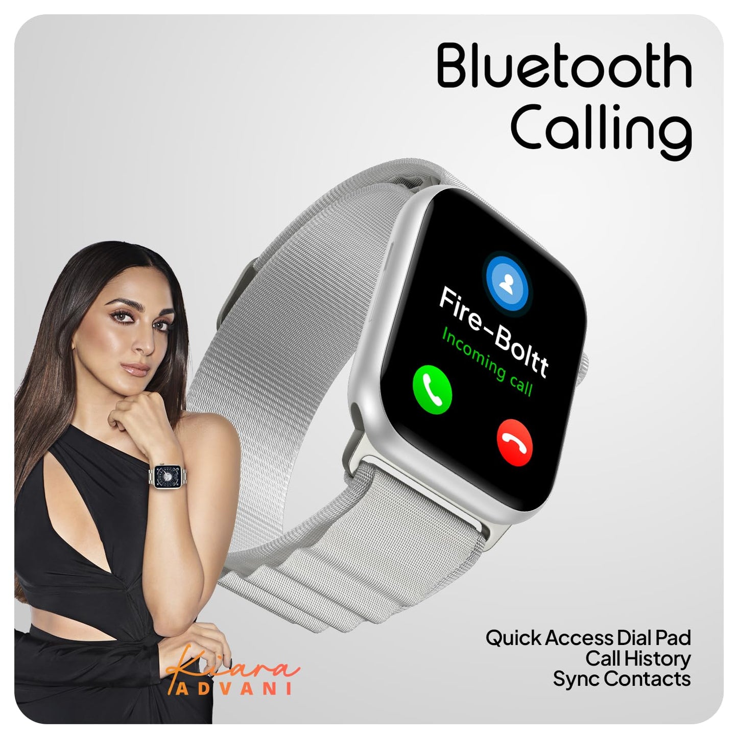 Boltt Newly Launched Vogue Large 2.05" Display Smart Watch, Always On Display, Wireless Charging, App Based GPS with Bluetooth Calling & 500+ Watch Faces (Loop Orange)