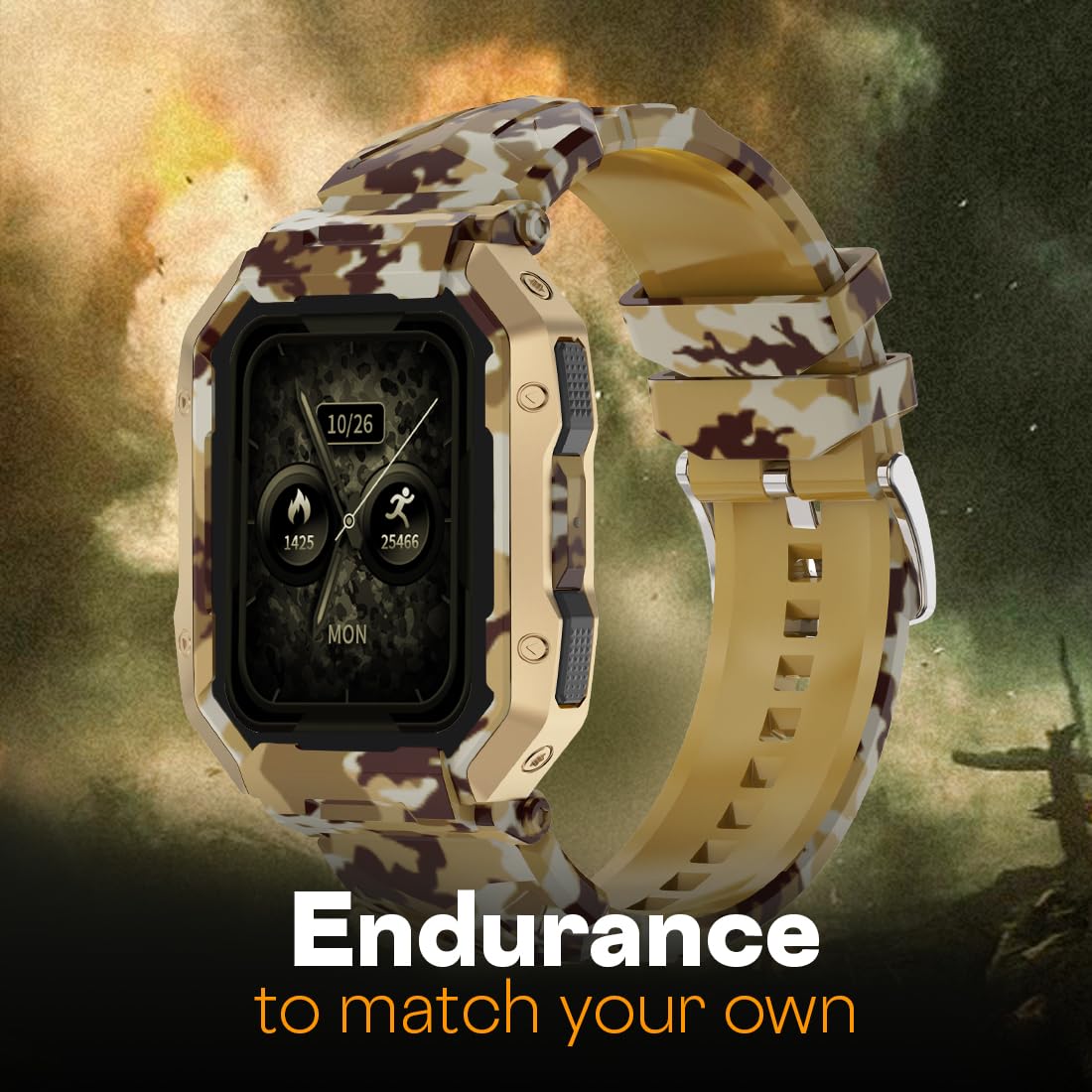 Fire-Boltt Strike Smart Watch 1.95” AMOLED Display, 800 NITS Brightness, 123 Sports Modes, Bluetooth Calling, Always On Mechanism