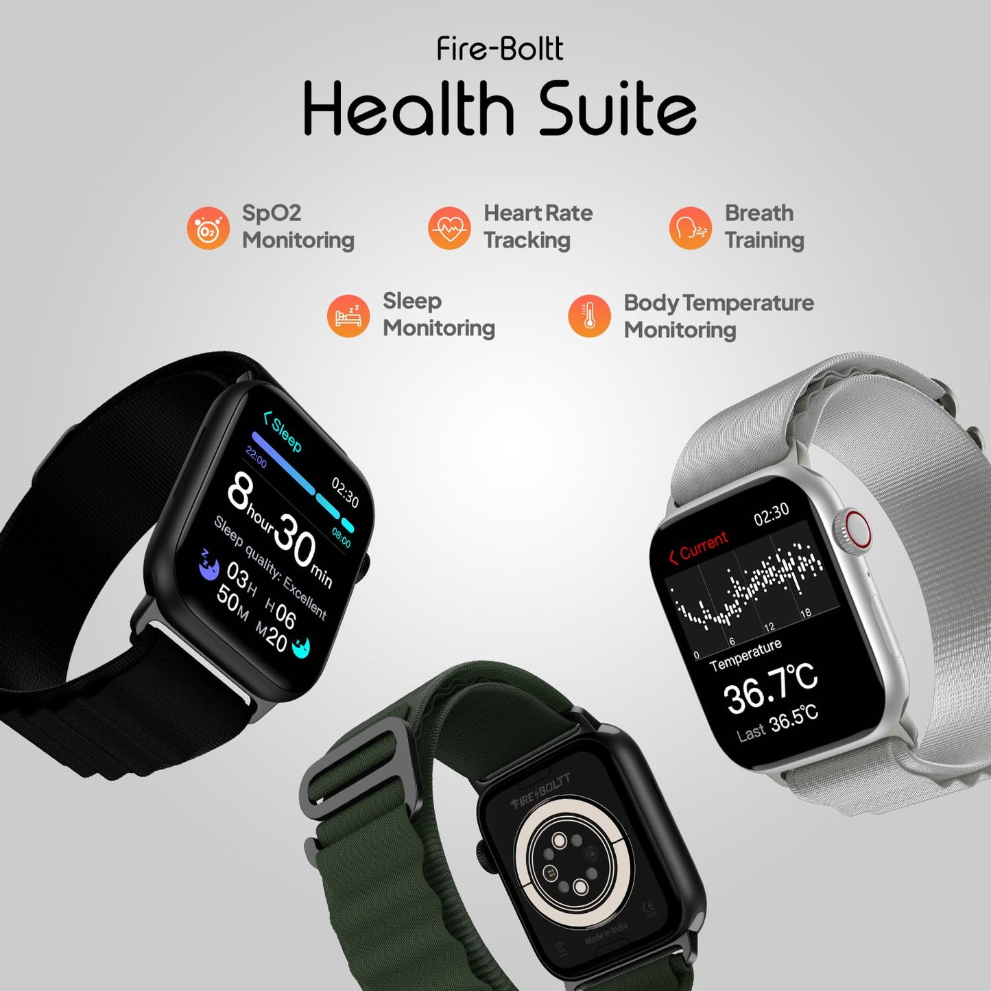 Boltt Newly Launched Vogue Large 2.05" Display Smart Watch, Always On Display, Wireless Charging, App Based GPS with Bluetooth Calling & 500+ Watch Faces (Loop Orange)