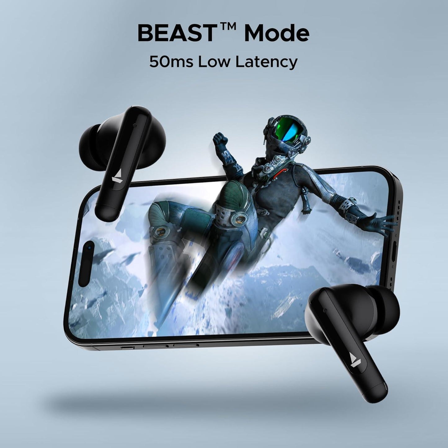 boAt Airdopes Unity ANC TWS in Ear Earbuds with Up to 50 Hours Total Playback, ANC Upto 32 dB, Dual Mics with ENx Tech, IPX5 Rating, IWP Tech and ASAP Charge(Black) - Nalanda Enterprises
