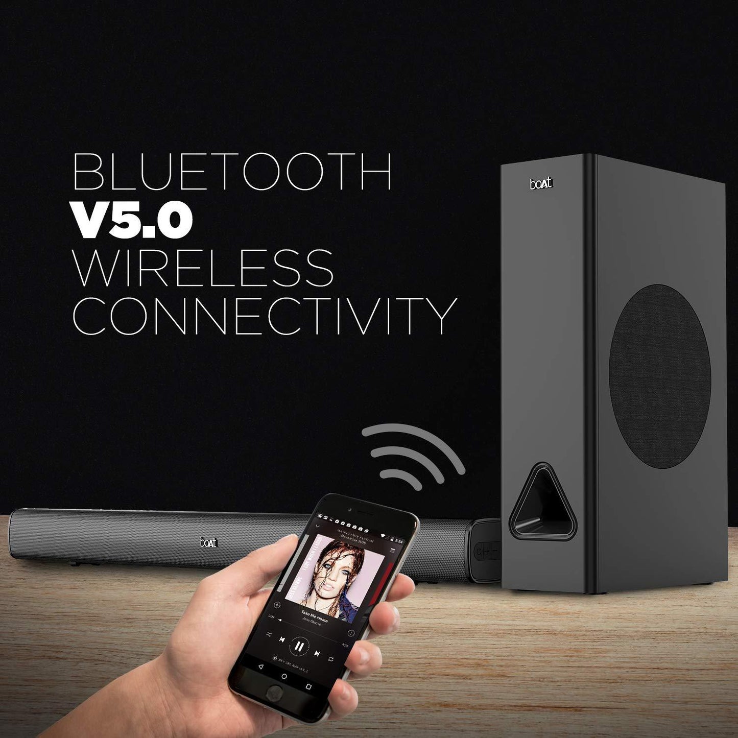 boAt Aavante Bar 4000DA with Dolby Atmos 3D 200 W Bluetooth Soundbar (Premium Black, 2.1 Channel) - Nalanda Enterprises