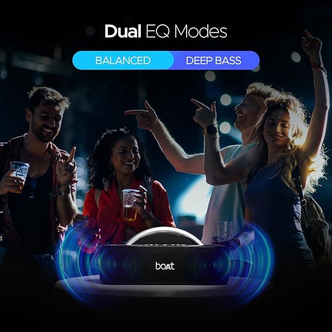 boAt Stone Lumos 60W Bluetooth Speaker w/ 7 LED Projection Modes, Hearables App Support, Dual EQs, Up to 9hrs of Playtime, TWS Feature, Built-in Mic, BT v5.3 - Nalanda Enterprises