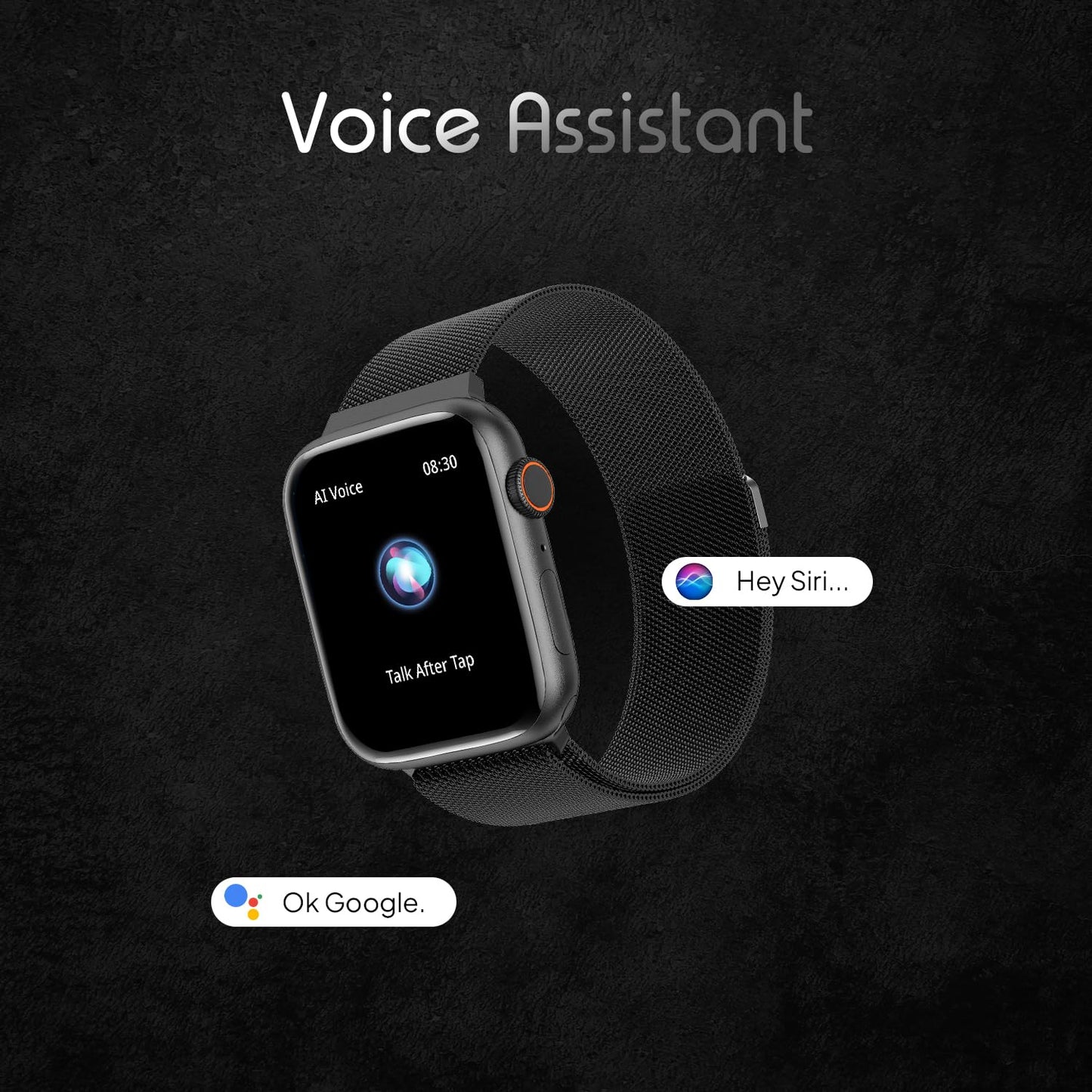 Boltt Newly Launched Vogue Large 2.05" Display Smart Watch, Always On Display, Wireless Charging, App Based GPS with Bluetooth Calling & 500+ Watch Faces (Loop Orange)