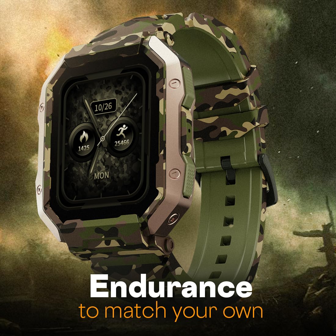 Fire-Boltt Strike Smart Watch 1.95” AMOLED Display, 800 NITS Brightness, 123 Sports Modes, Bluetooth Calling, Always On Mechanism