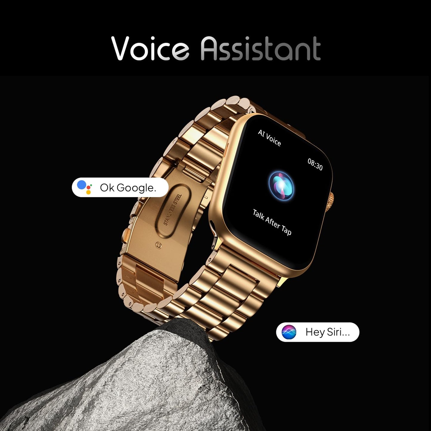 Boltt Newly Launched Vogue Large 2.05" Display Smart Watch, Always On Display, Wireless Charging, App Based GPS with Bluetooth Calling & 500+ Watch Faces (Loop Orange)