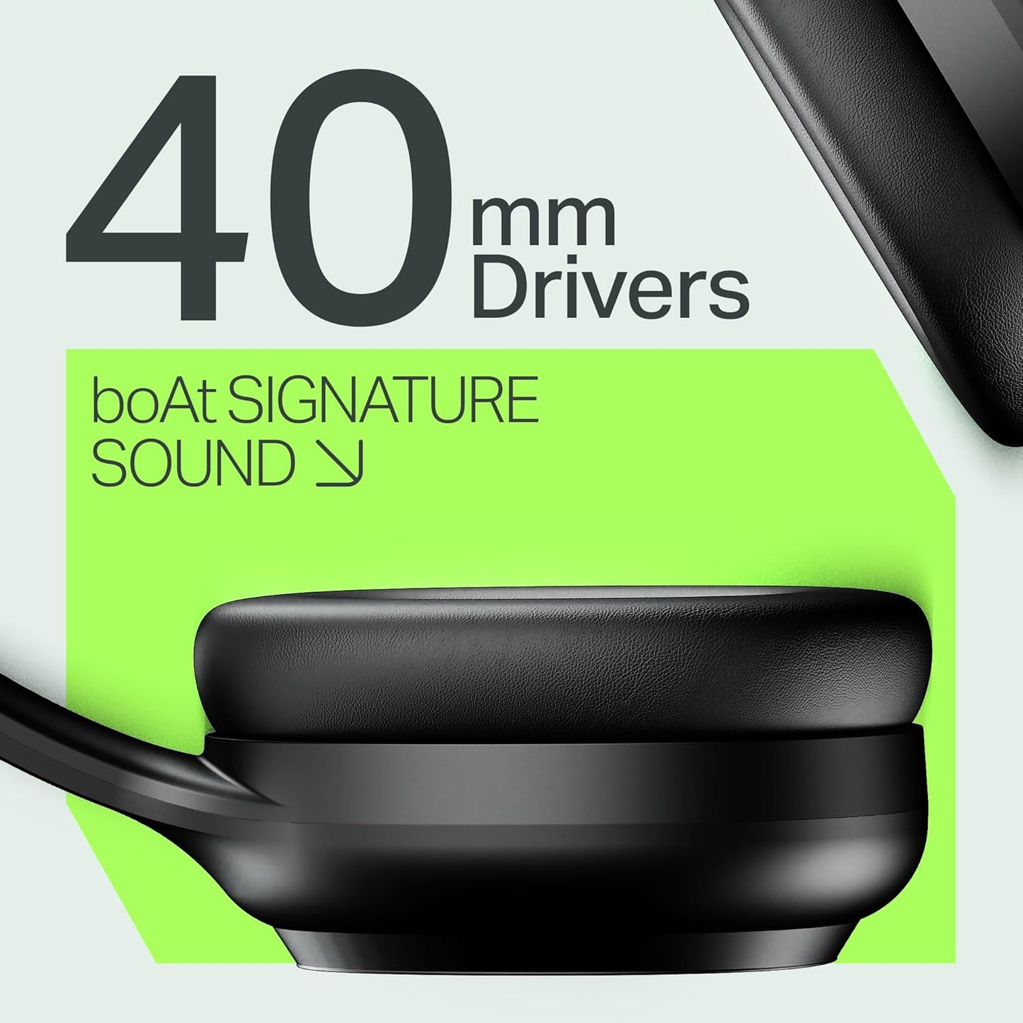 boAt Rockerz 421 (2025 Launch), 40Hrs Battery, Low Latency(40ms), 40mm Drivers, ENx Technology, Integrated Controls, v5.4 Bluetooth Headphones, Wireless Headphone with Mic (Black Sabre)