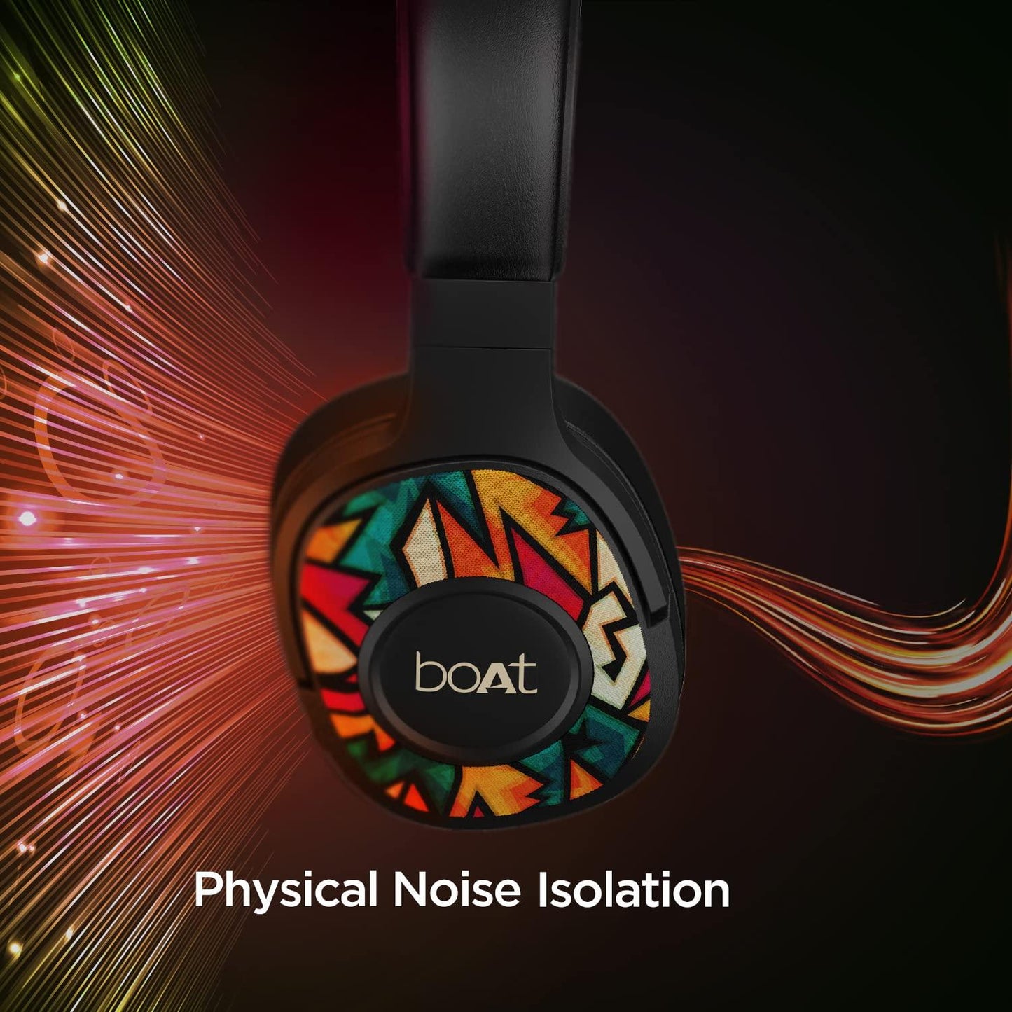 boAt Rockerz 551ANC Hybrid Active Noise Cancellation Headphones with Up to 100H Playtime, ASAP™ Charge, Ambient Sound Mode &Dual EQ Modes, ENx™ Technology(Stellar Black) - Nalanda Enterprises