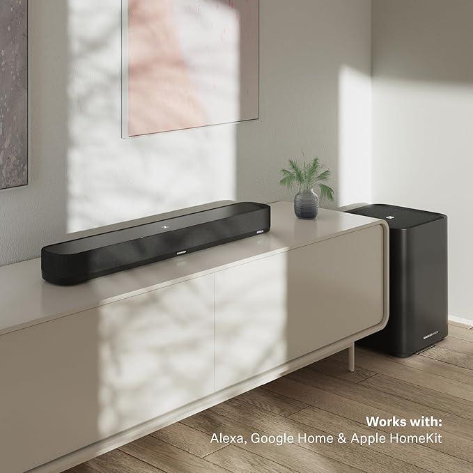 Sennheiser AMBEO Soundbar Mini- 250 Watts Immersive 3D Audio for TV, Movies & Music - Multiple Connectivity (Bluetooth, Wi-Fi), Alexa Built-in & Dolby Atmos, Designed in Germany, 2 Yr Warranty - Nalanda Enterprises