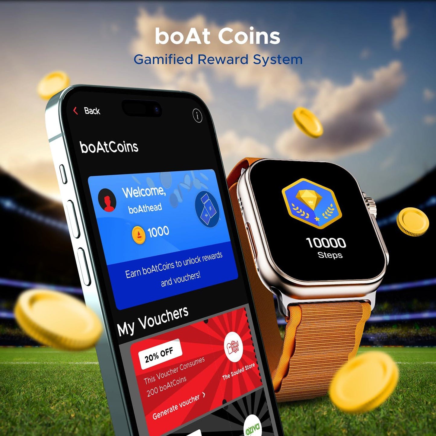 boAt Wave Glory Smart Watch - Nalanda Enterprises