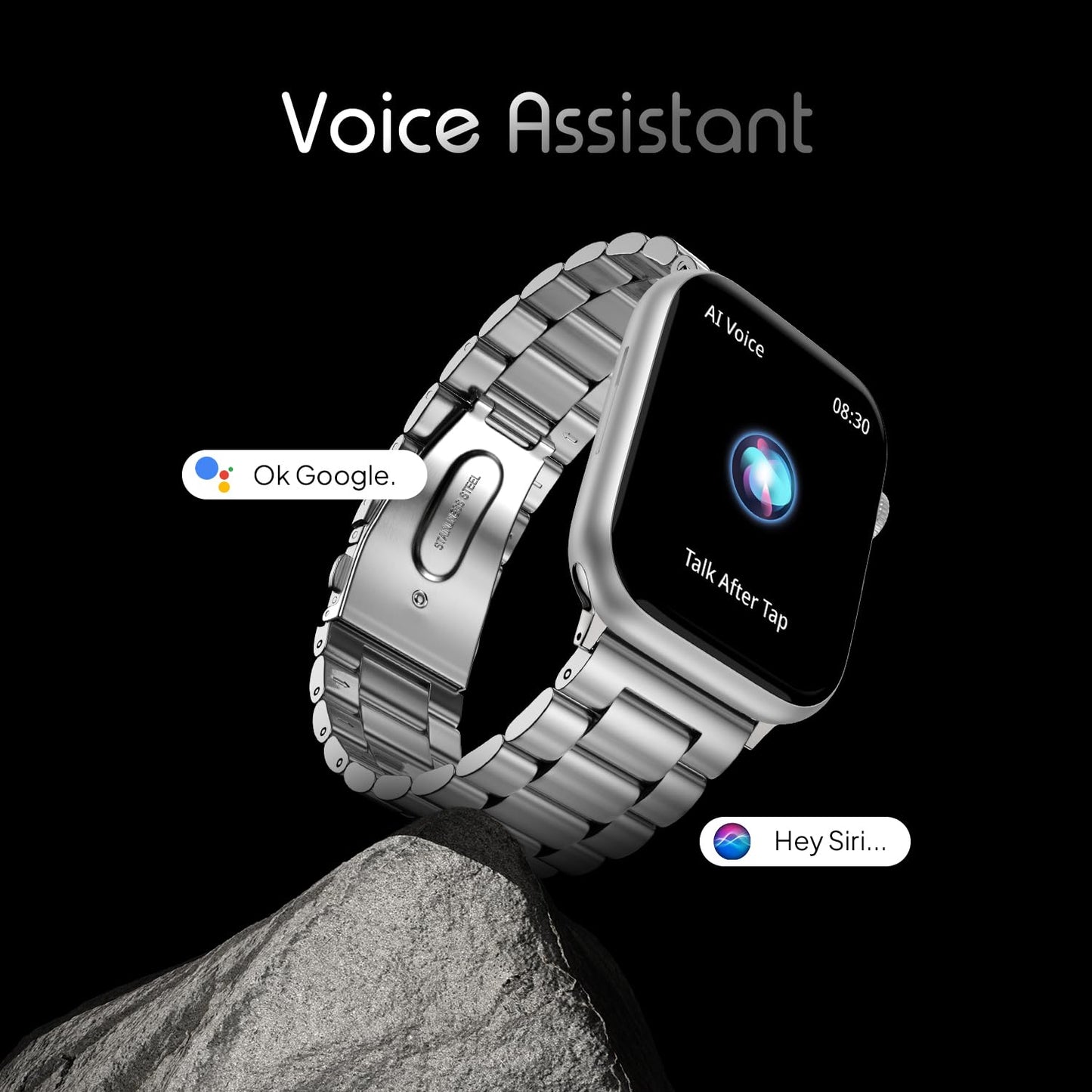 Boltt Newly Launched Vogue Large 2.05" Display Smart Watch, Always On Display, Wireless Charging, App Based GPS with Bluetooth Calling & 500+ Watch Faces (Loop Orange)