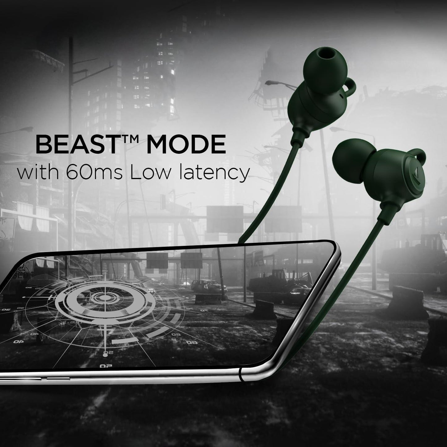 boAt Rockerz 109 Bluetooth Neckband with 40 hrs Playback,ENx Technology, Beast Mode (60ms), Magnetic Buds, Dual Pairing, ASAP Charge, IPX5 Water Resistance(Active Black) - Nalanda Enterprises
