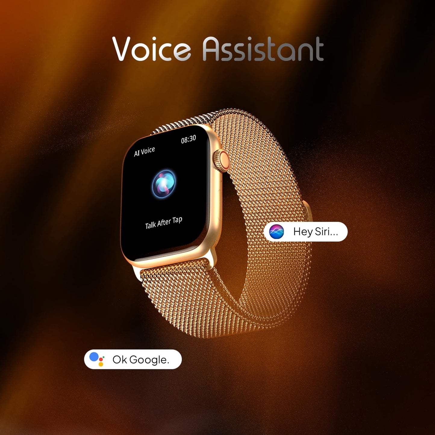 Boltt Newly Launched Vogue Large 2.05" Display Smart Watch, Always On Display, Wireless Charging, App Based GPS with Bluetooth Calling & 500+ Watch Faces (Loop Orange)