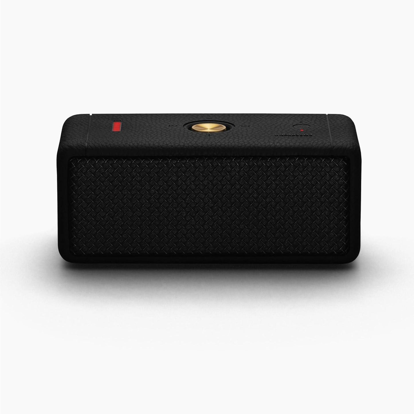 Marshall Emberton II Compact Portable Bluetooth Speaker with 30+ Hours of Playtime, (360° Sound), Dust & Waterproof (IP67) Black & Brass. - Nalanda Enterprises