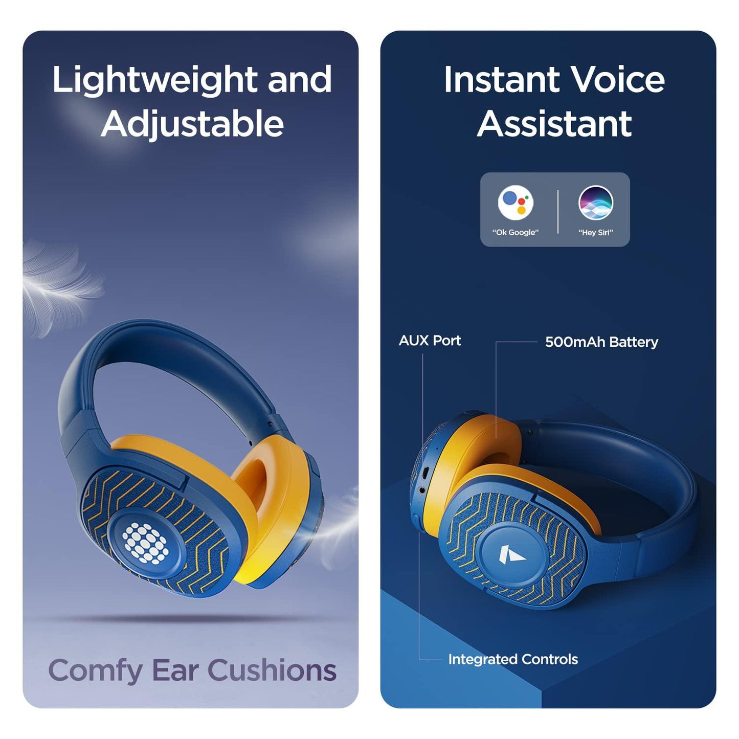 boAt Rockerz 551ANC Hybrid Active Noise Cancellation Headphones with Up to 100H Playtime, ASAP™ Charge, Ambient Sound Mode &Dual EQ Modes, ENx™ Technology(Stellar Black) - Nalanda Enterprises