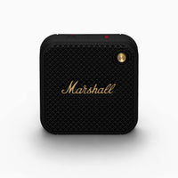 Marshall Willen Portable Bluetooth Speaker with 15+ Hours of Portable Playtime, Dust & Waterproof (IP67) - Black & Brass. - Nalanda Enterprises