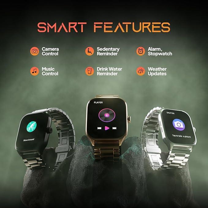 Fire-Boltt Solaris 1.78” AMOLED Always-on Display with 368 * 448 px Resolution, 123 Sports Mode, IP68 Water-Resistant, Long-Lasting Battery Life and Comprehensive Health Tracking - Nalanda Enterprises