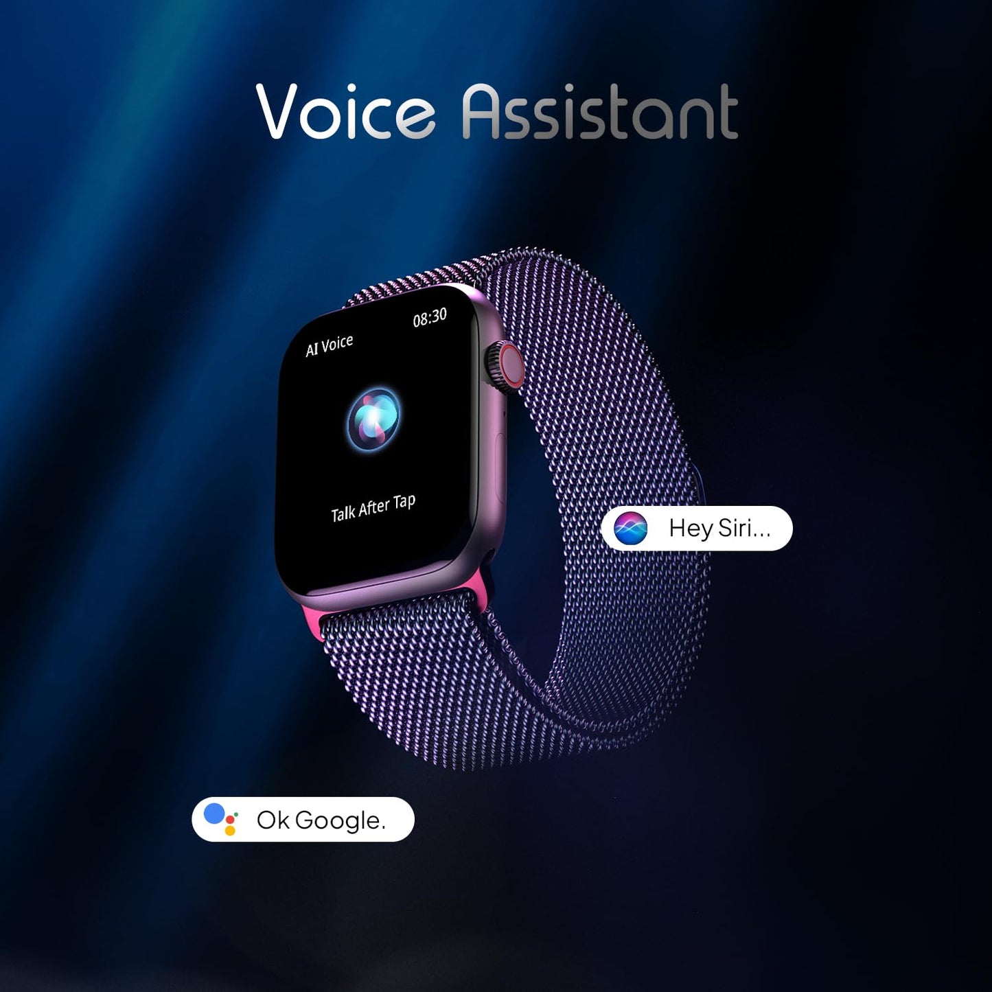 Boltt Newly Launched Vogue Large 2.05" Display Smart Watch, Always On Display, Wireless Charging, App Based GPS with Bluetooth Calling & 500+ Watch Faces (Loop Orange)