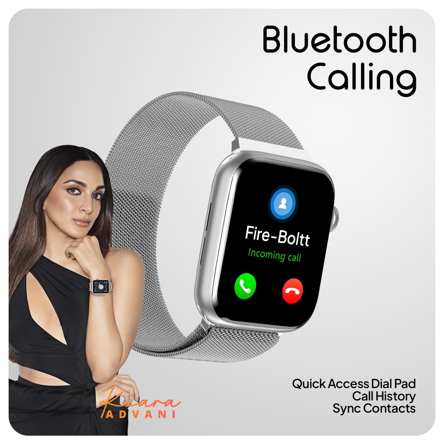 Boltt Newly Launched Vogue Large 2.05" Display Smart Watch, Always On Display, Wireless Charging, App Based GPS with Bluetooth Calling & 500+ Watch Faces (Loop Orange)