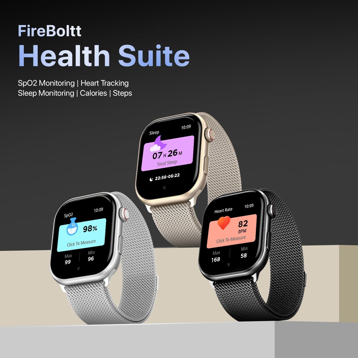 Fire-Boltt Brillia Smart Watch with 51.3mm (2.02 inch) AMOLED Display, Bluetooth Calling, SpO2, Heart Rate Monitoring, 120+ Sports Modes (Brillia, Black)