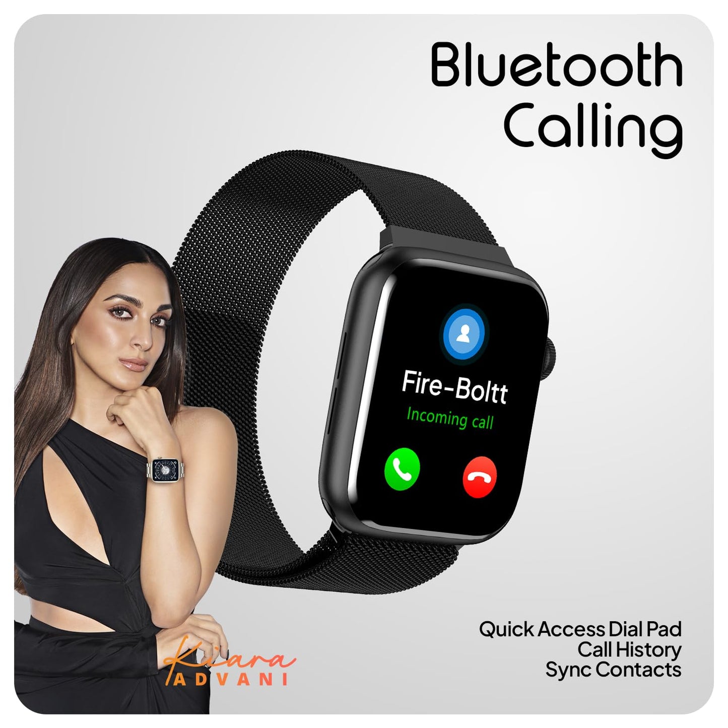 Boltt Newly Launched Vogue Large 2.05" Display Smart Watch, Always On Display, Wireless Charging, App Based GPS with Bluetooth Calling & 500+ Watch Faces (Loop Orange)
