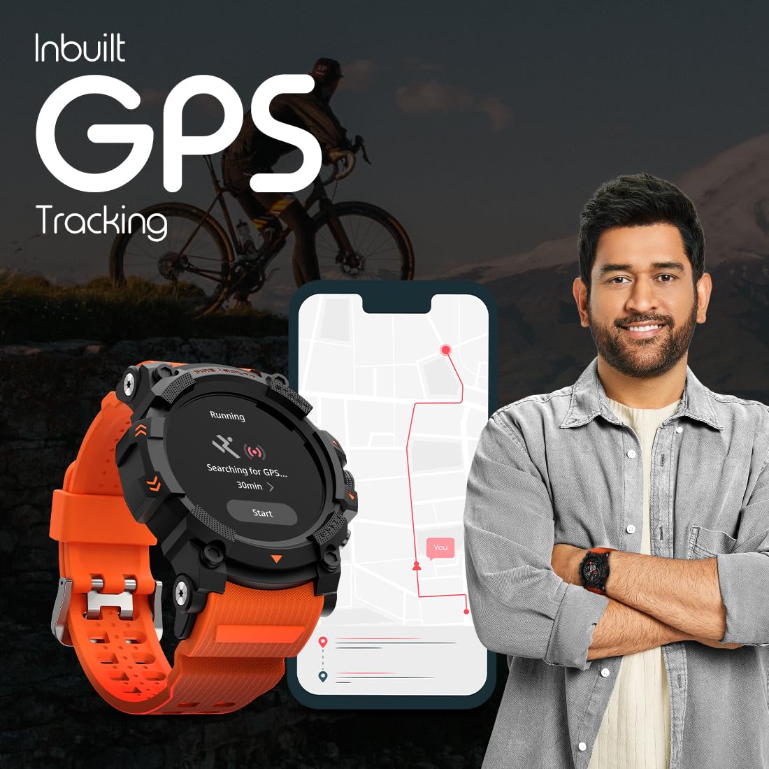 Fire-Boltt Expedition Smartwatch 1.39" Full Touch GPS Tracking Smart Watch Bluetooth Calling, 100+ Sports Modes, 360 * 360 Pixel High Resolution, Health Suite & Rugged Outdoor Built