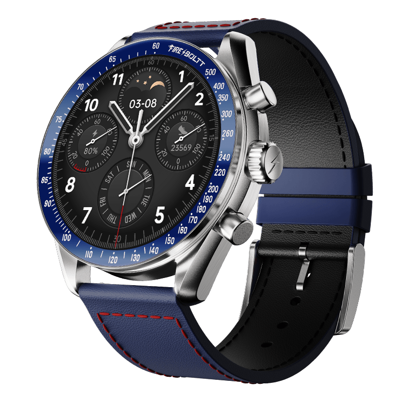 Fire-Boltt Diamond Luxury Stainless Steel Smart Watch with 1.43” AMOLED Screen, 466 * 466 px Resolution, 750 NITS Brightness, Bluetooth Calling, 300 Sports Mode, IP67 Rating - Nalanda Enterprises