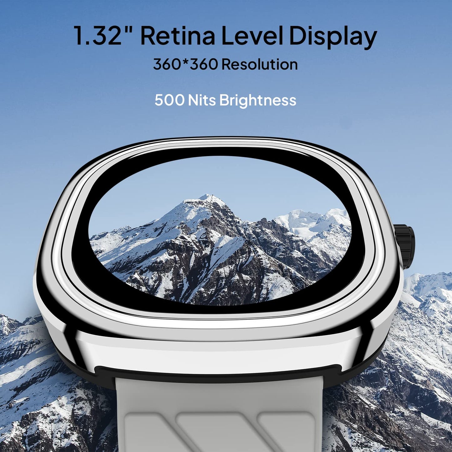 Fire-Boltt Collide 1.32" Display Smartwatch, Bluetooth Calling with Body Shielding Metal Paint, Single BT Connection, BT 2.0 Ultra Low Power Consumption, SpO2 (Silver Black)