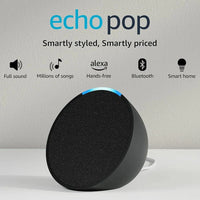 Amazon Echo Pop| Smart speaker with Alexa and Bluetooth| Loud sound, balanced bass, crisp vocals - Nalanda Enterprises