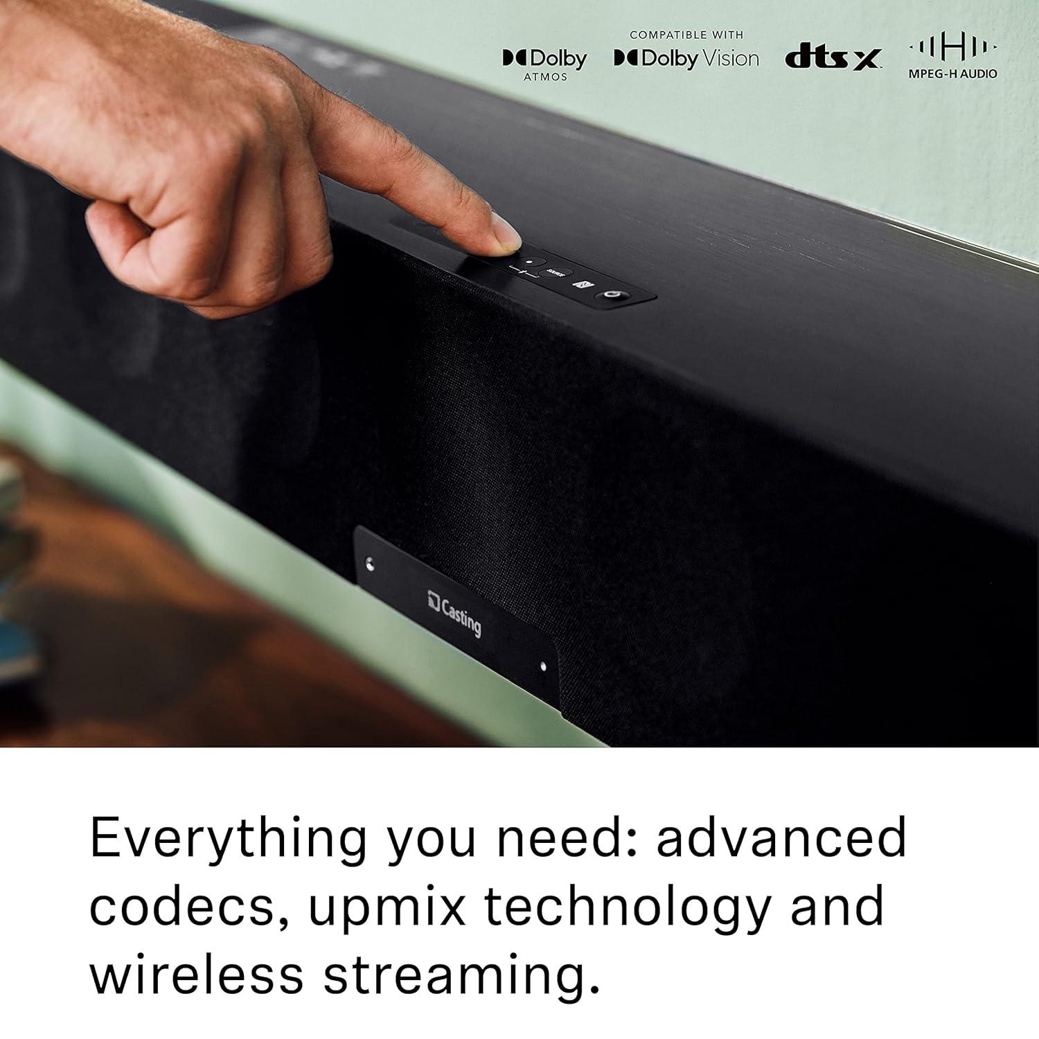 Sennheiser AMBEO Soundbar Max - 500 Watts Sound Bar for TV with Built in Subwoofer (13 Speakers) - 5.1.4 Channel with Dolby Atmos & Alexa Built-in, Designed in Germany, 2 Yr Warranty SB01-EU - Nalanda Enterprises