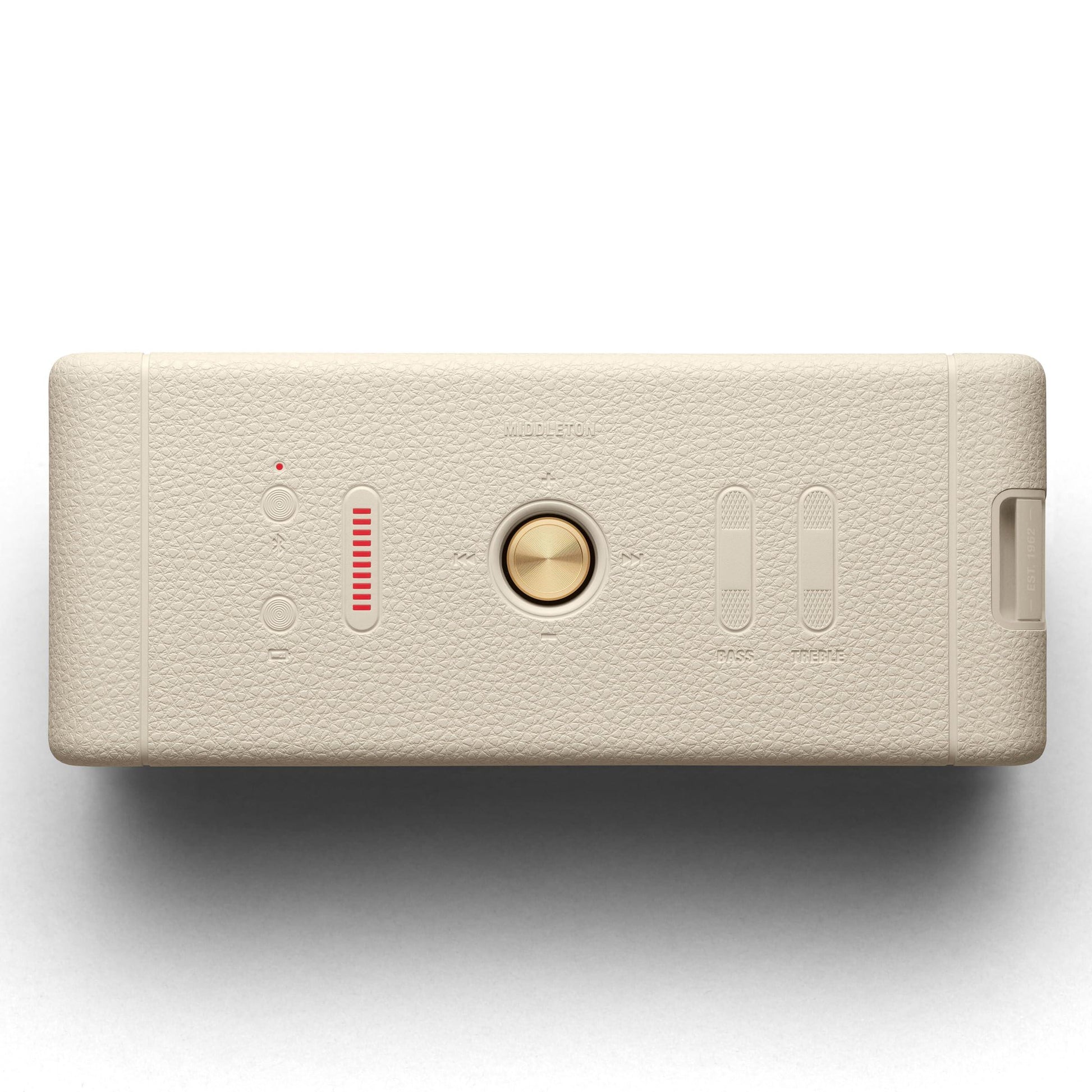 Marshall Middleton Portable Bluetooth Speaker with 20+ Hours of Portable Playtime, 360° Sound, Dust & Waterproof (IP67) - Cream - Nalanda Enterprises