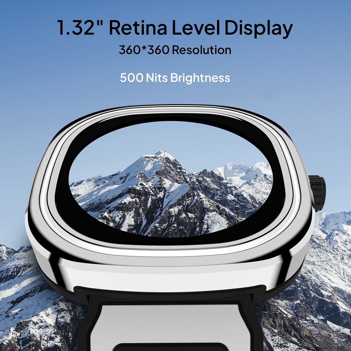Fire-Boltt Collide 1.32" Display Smartwatch, Bluetooth Calling with Body Shielding Metal Paint, Single BT Connection, BT 2.0 Ultra Low Power Consumption, SpO2 (Silver Black)