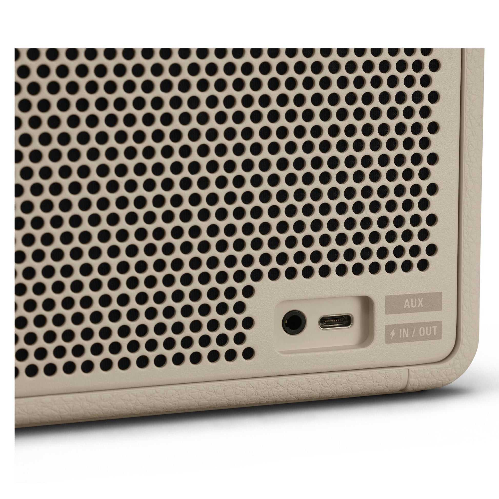 Marshall Middleton Portable Bluetooth Speaker with 20+ Hours of Portable Playtime, 360° Sound, Dust & Waterproof (IP67) - Cream - Nalanda Enterprises