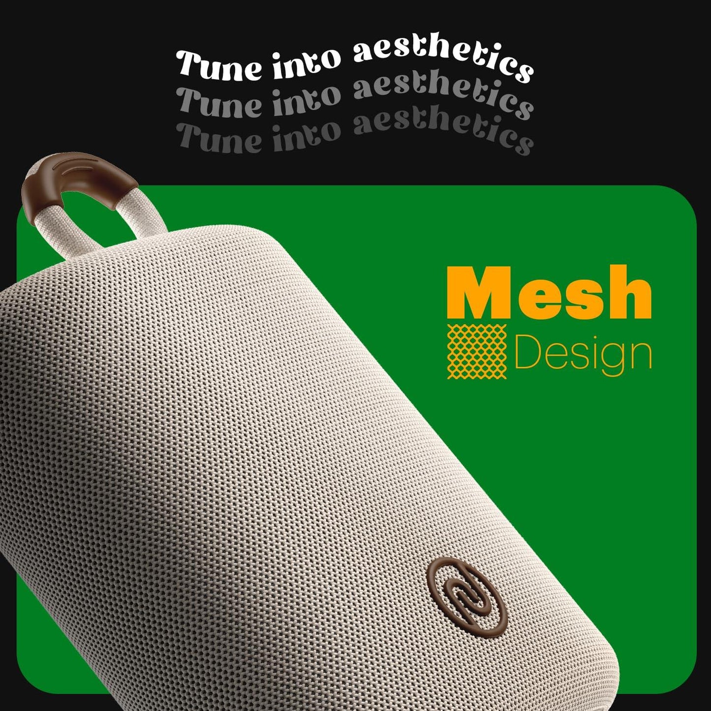 Noise Vibe 2 5W Portable Wireless Bluetooth Speaker with Built-in Mic,15H Playtime,TWS Pairing Support,52mm Driver,BT v5.3 (Safari Beige) - Nalanda Enterprises