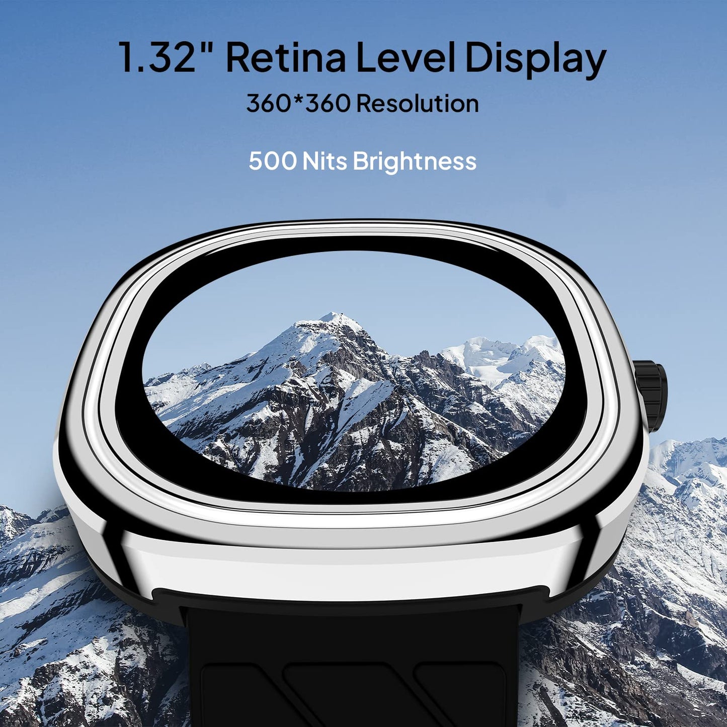 Fire-Boltt Collide 1.32" Display Smartwatch, Bluetooth Calling with Body Shielding Metal Paint, Single BT Connection, BT 2.0 Ultra Low Power Consumption, SpO2 (Silver Black)