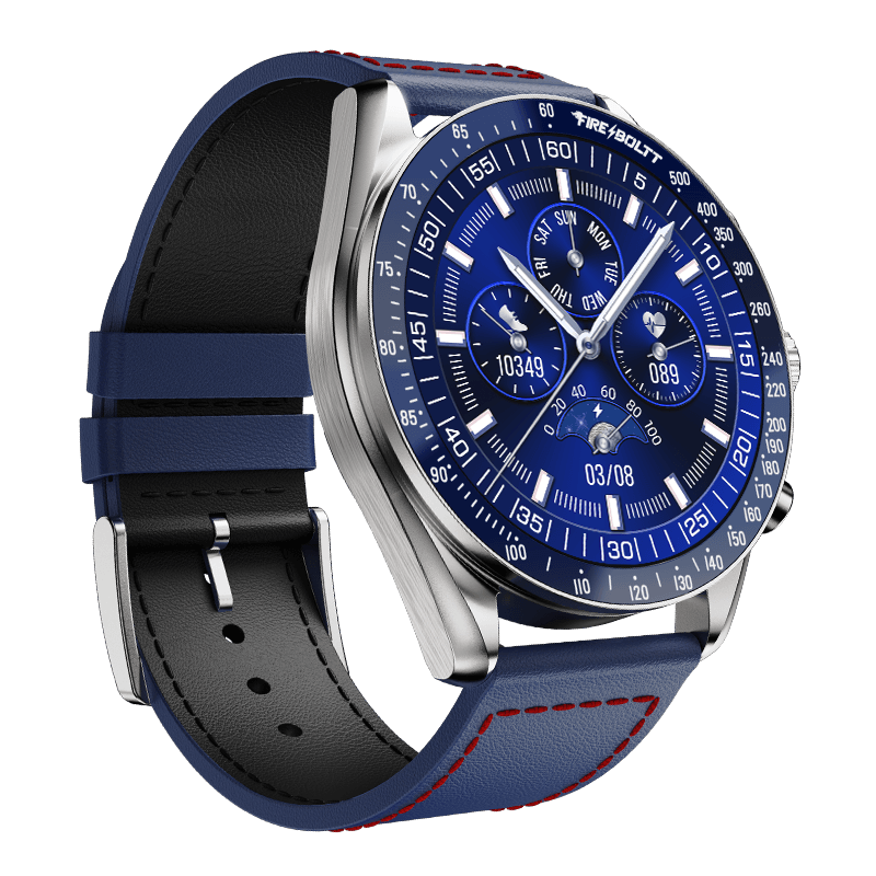 Fire-Boltt Diamond Luxury Stainless Steel Smart Watch with 1.43” AMOLED Screen, 466 * 466 px Resolution, 750 NITS Brightness, Bluetooth Calling, 300 Sports Mode, IP67 Rating - Nalanda Enterprises