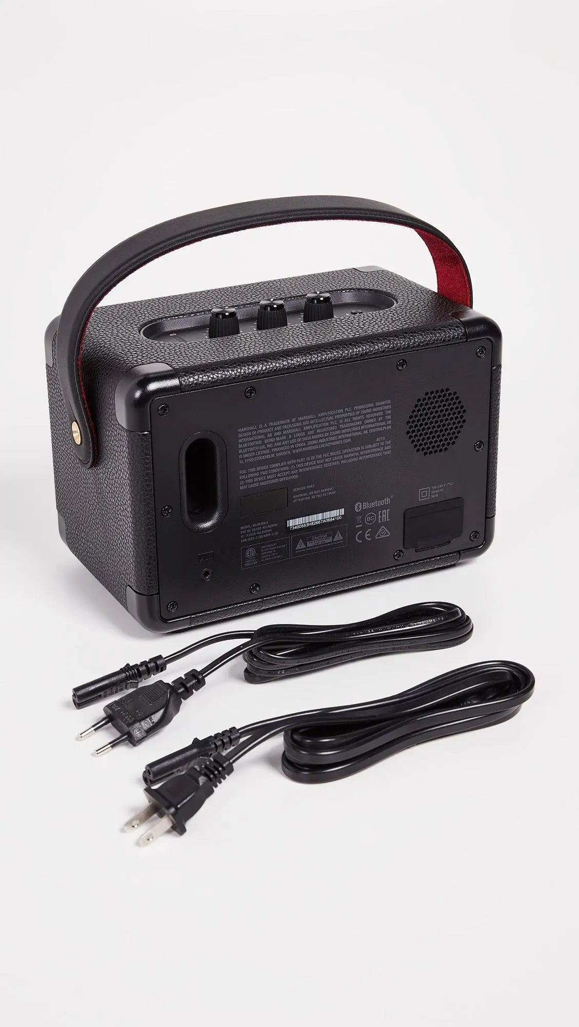 Marshall Kilburn II Portable Bluetooth Speaker with 20+ Hours of Portable Playtime, (360° Sound), Water-Resistant (IPX2) Black & Brass. - Nalanda Enterprises