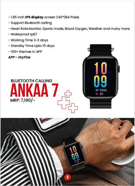 SWISS MILITARY Ankaa Smart Watch with 7 Days Battery Life, Full Touch HD Display, 24 * 7 Heart Rate Monitor, Sleep Monitoring - Nalanda Enterprises