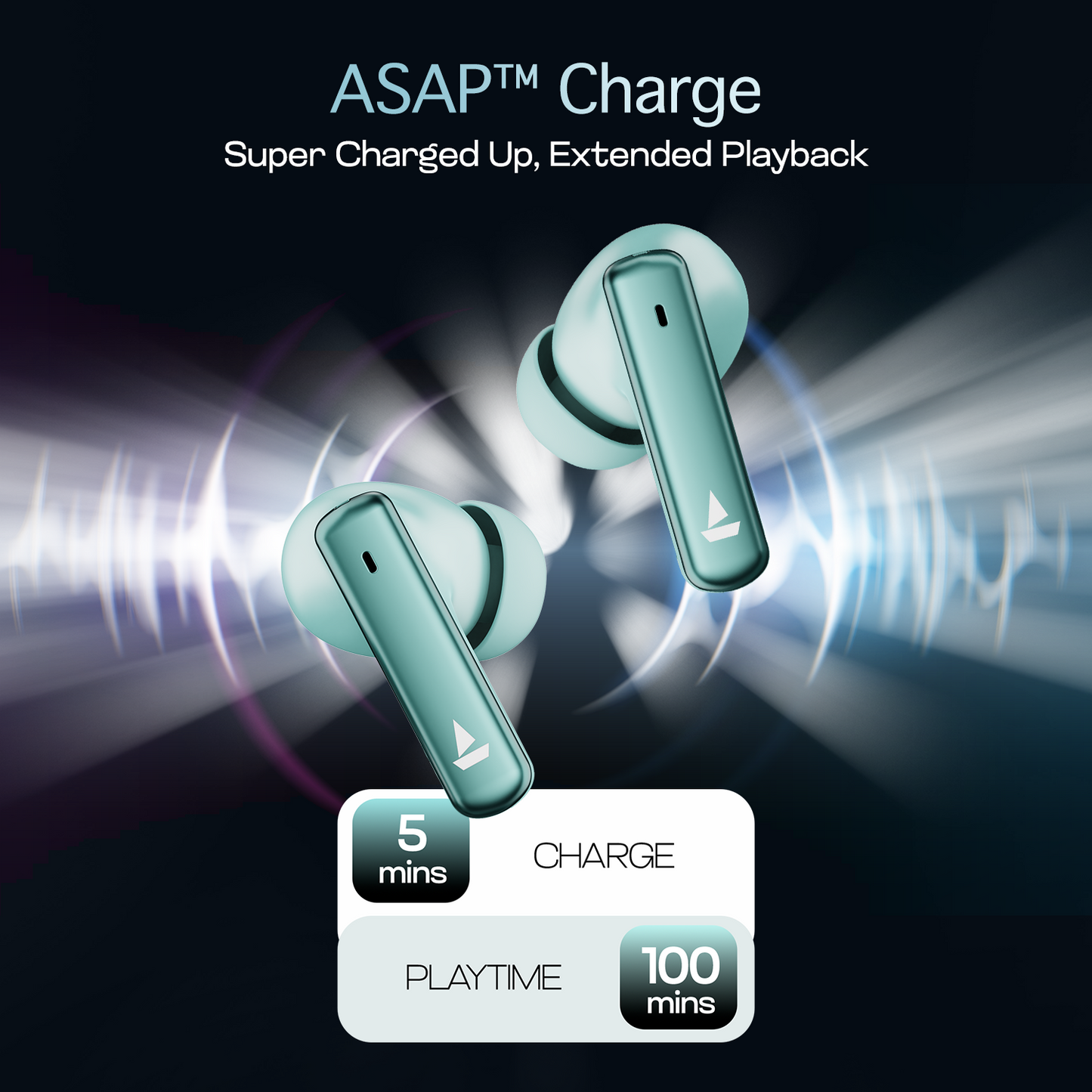 boAt Airdopes 181 Pro | Wireless Earbuds with 100 Hours Playback, Quad Mics with ENx™, BEAST™ Mode, ASAP™ Charge - Nalanda Enterprises