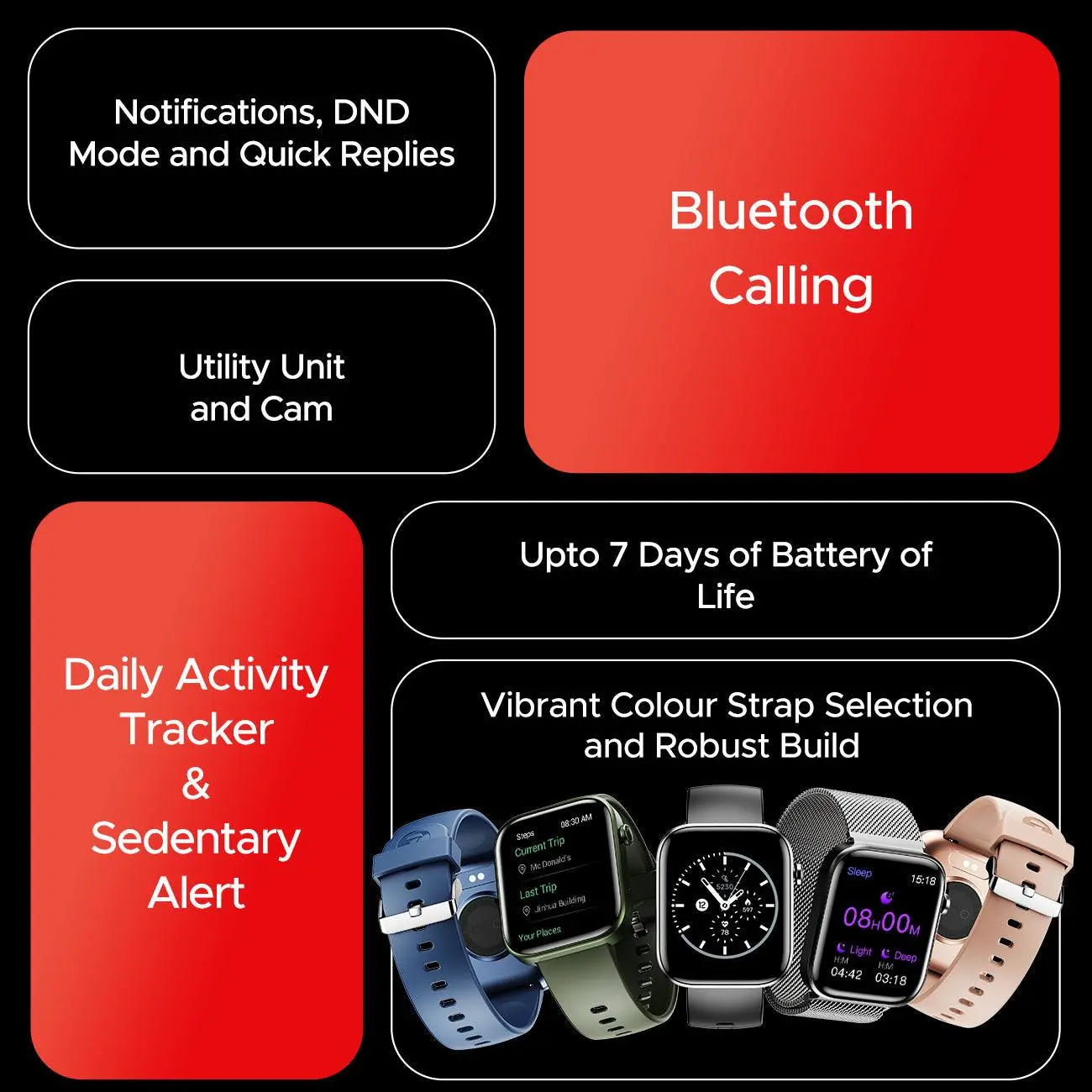 boAt Storm Call 3 | Smartwatch with built-in Map Navigation, 1.83" HD Display, BT Calling, 700+ Activity Modes, SOS Feature - Nalanda Enterprises