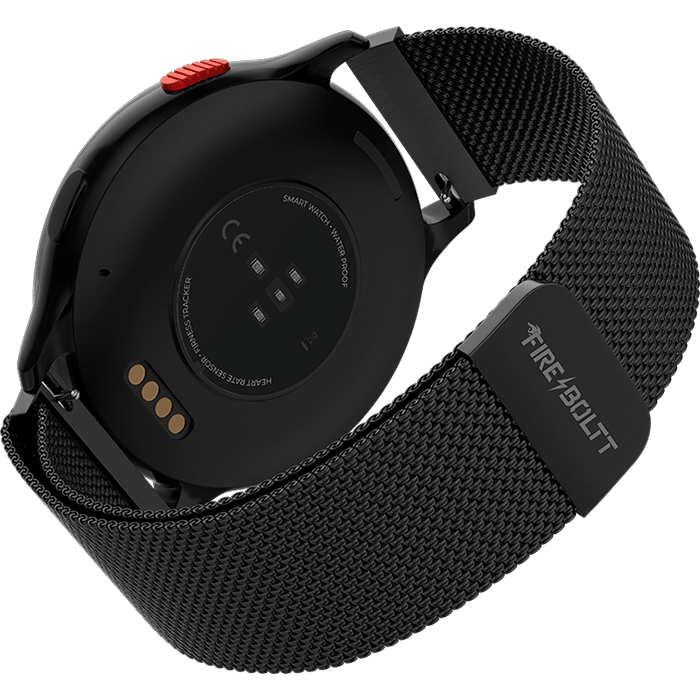 Fireboltt Torrent featuring 36.3mm always-on AMOLED round display, Bluetooth calling, voice assistant, health suite, 100+ sports modes, IP67 water resistant - Nalanda Enterprises