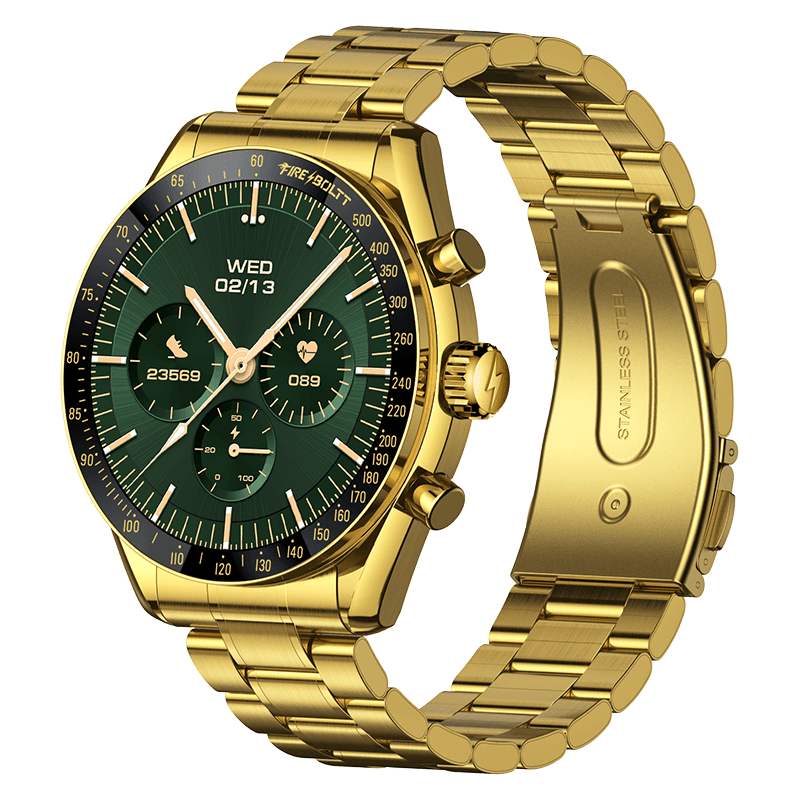 Fire-Boltt Diamond Luxury Stainless Steel Smart Watch with 1.43” AMOLED Screen, 466 * 466 px Resolution, 750 NITS Brightness, Bluetooth Calling, 300 Sports Mode, IP67 Rating - Nalanda Enterprises