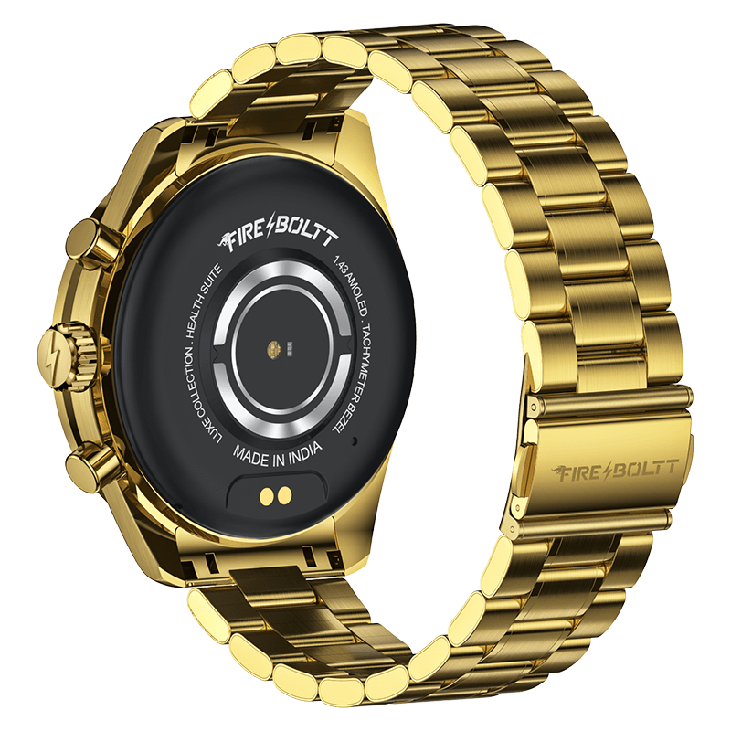Fire-Boltt Diamond Luxury Stainless Steel Smart Watch with 1.43” AMOLED Screen, 466 * 466 px Resolution, 750 NITS Brightness, Bluetooth Calling, 300 Sports Mode, IP67 Rating - Nalanda Enterprises
