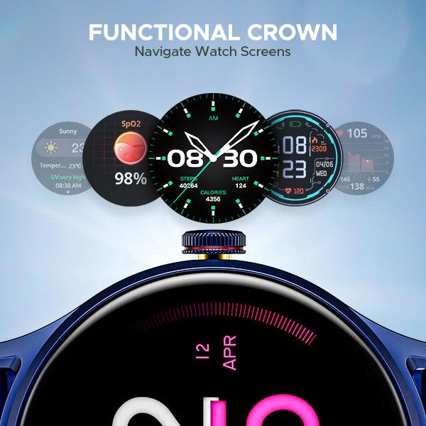boAt Lunar Vista | Smartwatch with 1.52" (3.86cm) Vivid Round Display, BT Calling, 100+ Sports Modes, AI Voice Assistant - Nalanda Enterprises