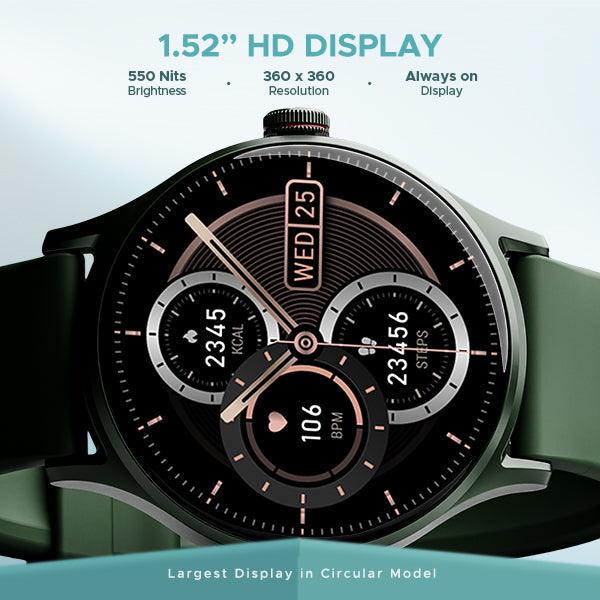 boAt Lunar Vista | Smartwatch with 1.52" (3.86cm) Vivid Round Display, BT Calling, 100+ Sports Modes, AI Voice Assistant - Nalanda Enterprises